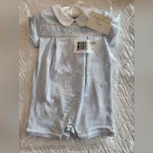 Ralph Lauren Baby Blue 6 month romper - NWT